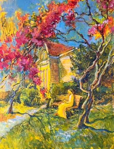 Le Jardin de l'Âme - Acrylique, Huile sur Lin, 118 x 89 cm, 2025 - Olena Vaskiv