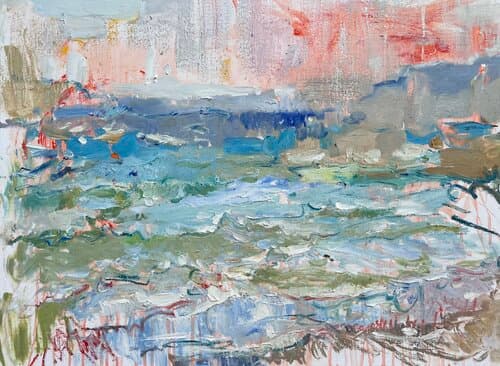 Mer intérieure - Acrylique, Huile sur Lin, 61 x 80 cm, 2025 - Olena Vaskiv