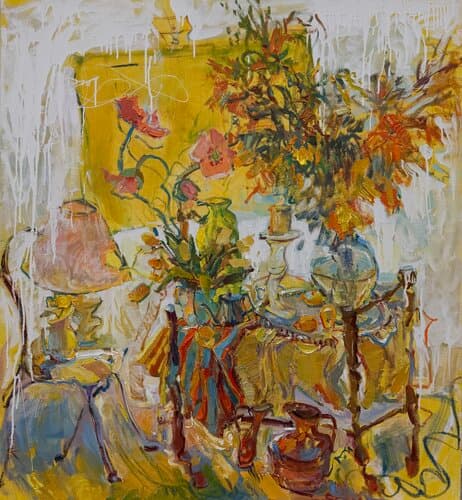 Pulsation d'équilibre - Huile, Émail sur Lin, 130 x 120 cm, 2026 - Olena Vaskiv