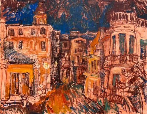 Première impression - Pastel gras, 72 x 92 cm, 2025 - Olena Vaskiv