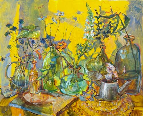 Danse de l'ombre - Acrylique, Huile sur Lin, 81 x 100 cm, 2025 - Olena Vaskiv